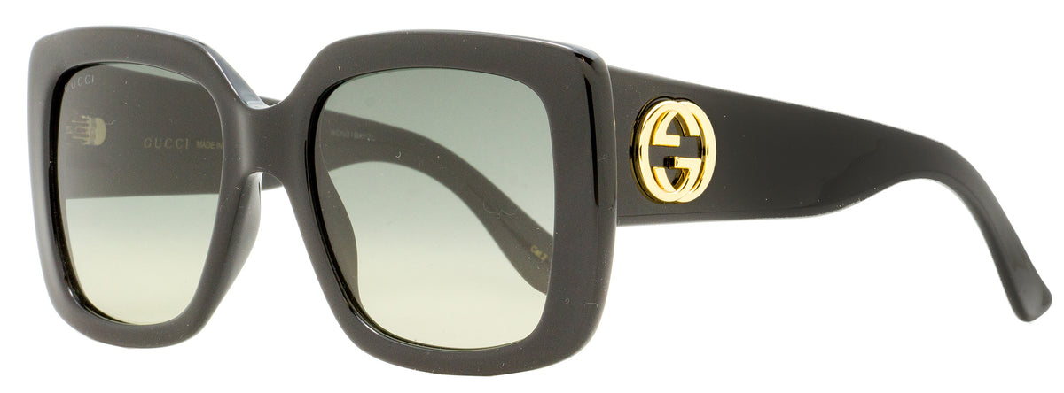 tyk Moske træk uld over øjnene Gucci Women's Square Sunglasses Gg0141sn 001 Black/gold 53mm | Shop Premium  Outlets