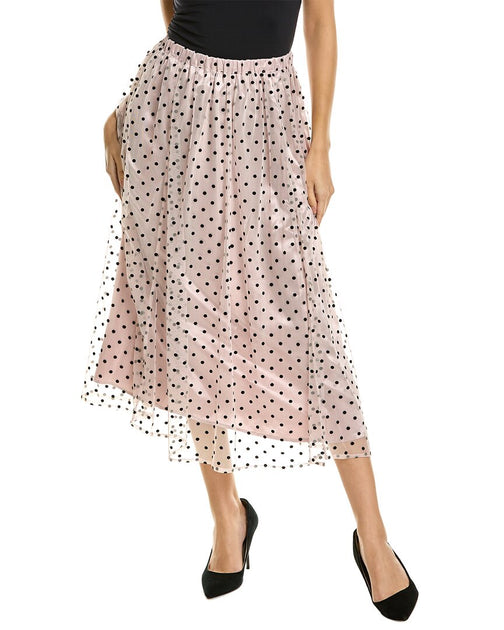 Anne Klein Flocked Mesh Skirt | Shop Premium Outlets