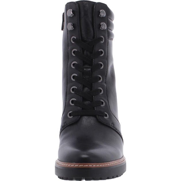 Naturalizer Colby Womens Leather Ankle Combat Boots Shop Premium Outlets 