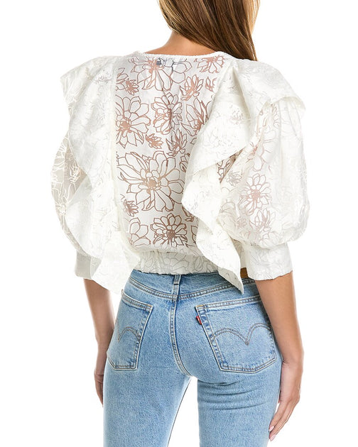 bardot francesca lace top