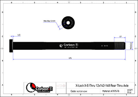 Carbon Ti X-Lock X-E Thru 142x12mm