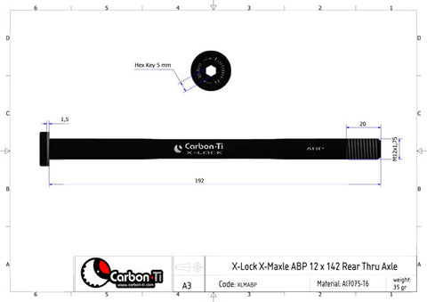 Carbon ti X-Lock X-Maxle ABP 12 x 142 (192mm)