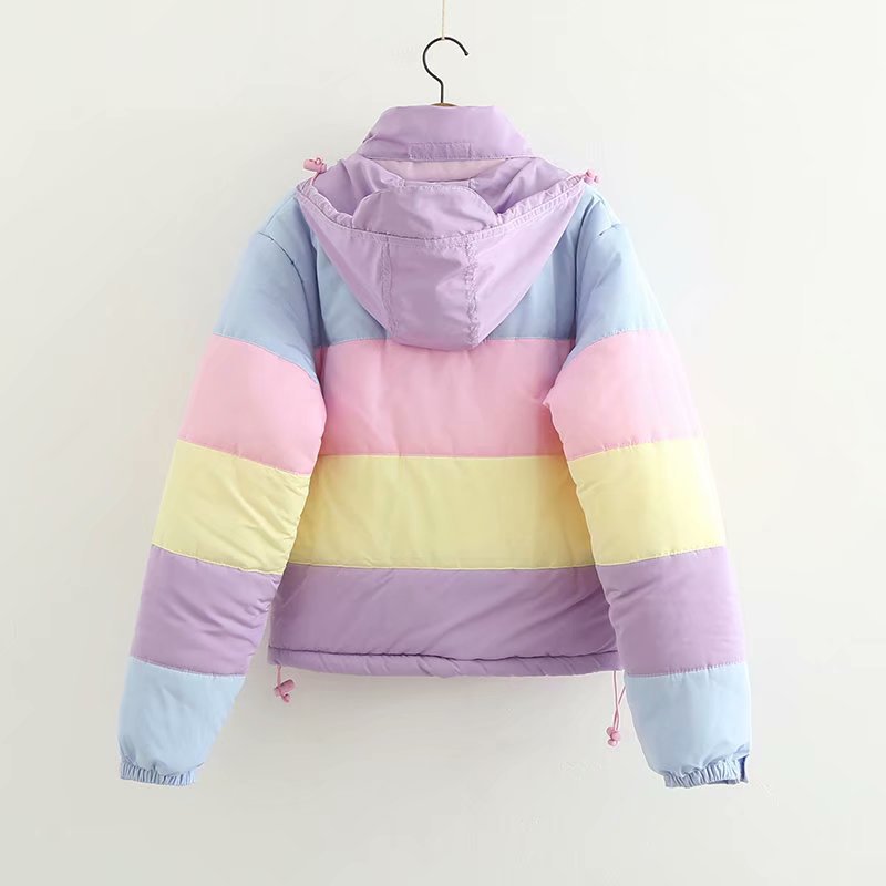 rainbow bubble jacket