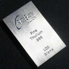 Rare Earth Bullion's 100 gram thulium bar offered by RWMM