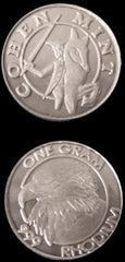 Cohen mint 1 gram rhodium coin