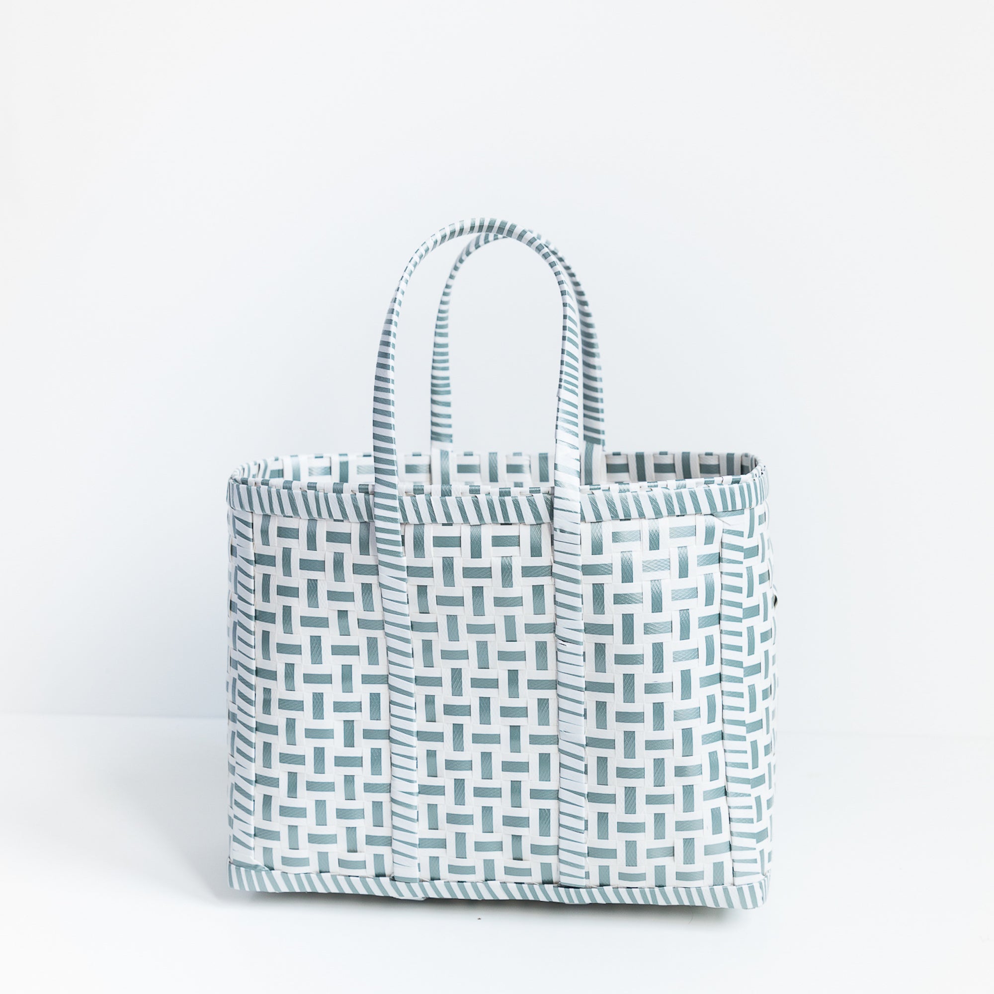 Woven Basket in Grey and White | YGN Collective