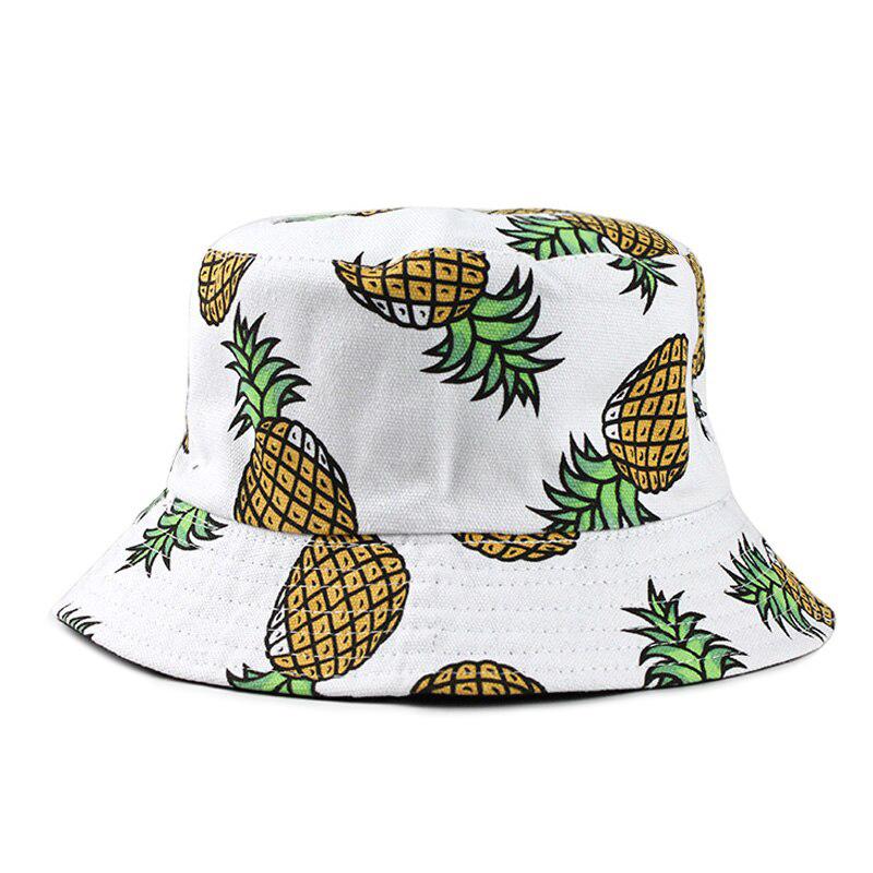 Vit Bucket Med Ananas-Motiv