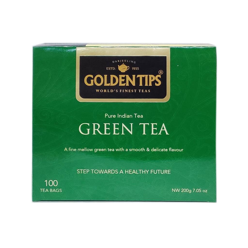 Pure Indian Green Tea - Tea Bags - Golden Tips Tea (India)