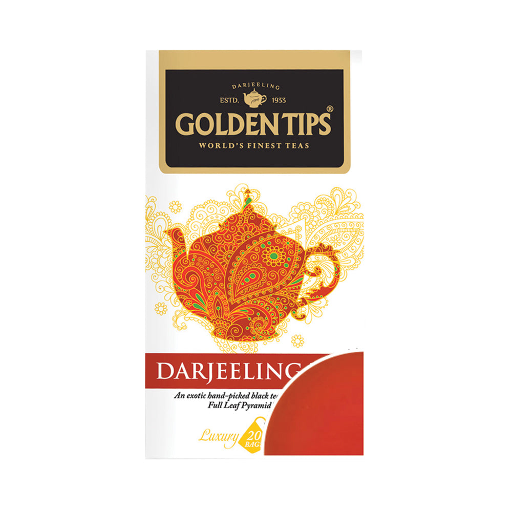 Darjeeling Full Leaf Pyramid - 20 Tea Bags, 40g - Golden Tips Tea (India)