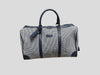 borsone spigato grey weekend in ecopelle con inserti in lana