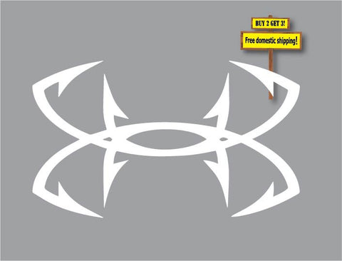under armour fish hook decal