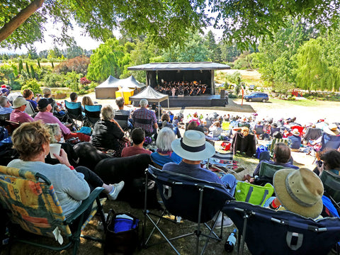 Part of the 2017 opera concert crowd in the Pegasus Bay natural amphitheatre