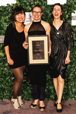 The winning Pegasus Bay Restaurant team at the Cuisine Good Food Awards. From left to right Bora Hong, Belinda Donaldson and Teresa Pert