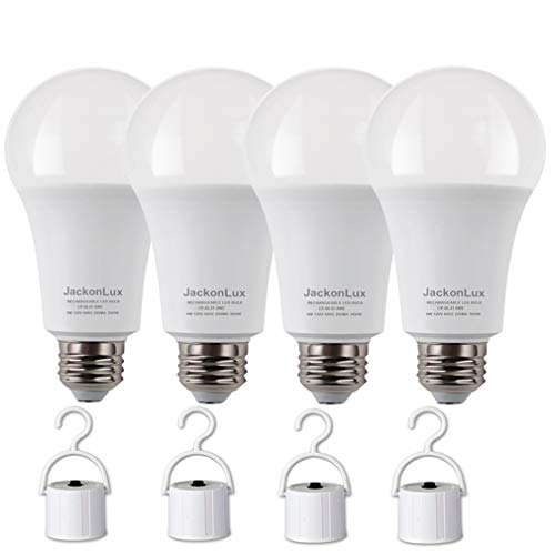 4Pack Emergency Rechargeable Light Bulb Stay Light Up When Power Failure Camping 