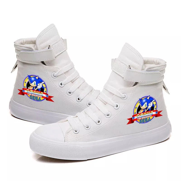 Anime Sonic the Hedgehog Cosplay Canvas Unisex Black Sneakers Casual Shoes 