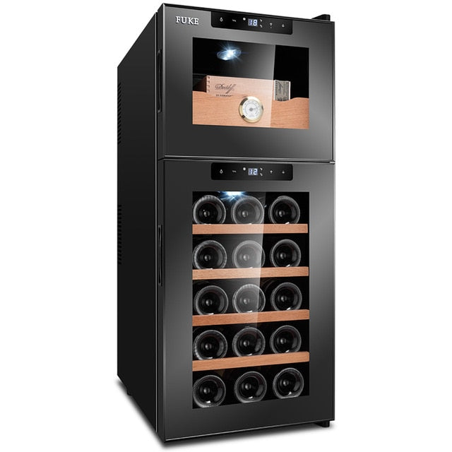 wine cooler with humidor