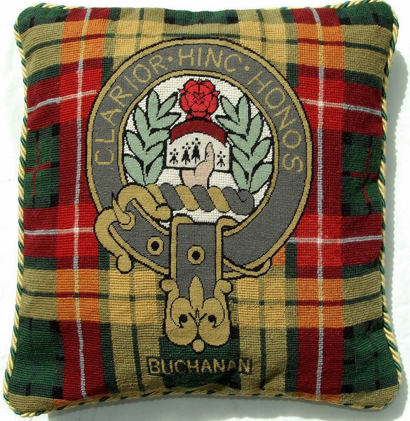 MacKintosh  Tartan Cushion Cover Needlepoint Tapestry Scotland Clan Handmade