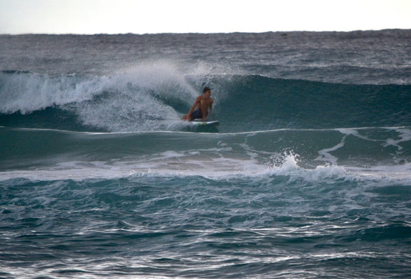 RailSaverPRO ambassador Trevor Tunnington braking in the wave