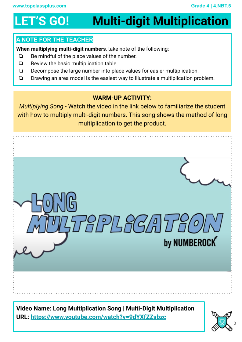 CCSS Fourth Grade Math Worksheet Packs With Regard To 4 Nbt 1 Worksheet