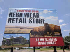 Herd Wear - Billboard Hwy 287 on the way to Goodnight, Texas - Armstrong County - East of Amarillo, Texas 