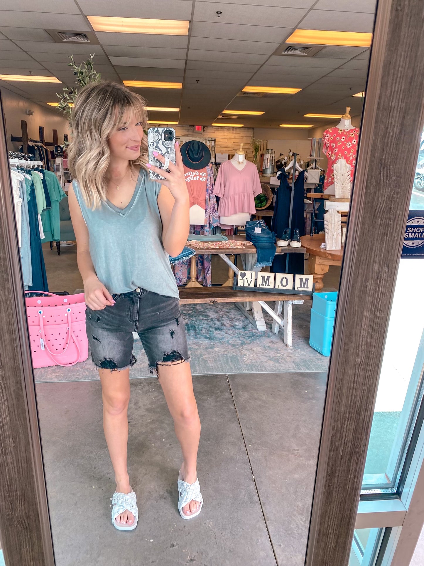 Dana dyed fabric tank