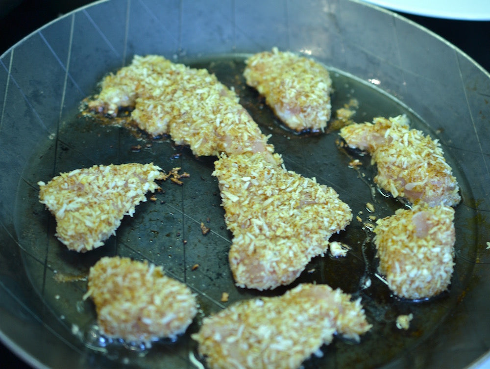 Chicken Nuggets in der Pfanne
