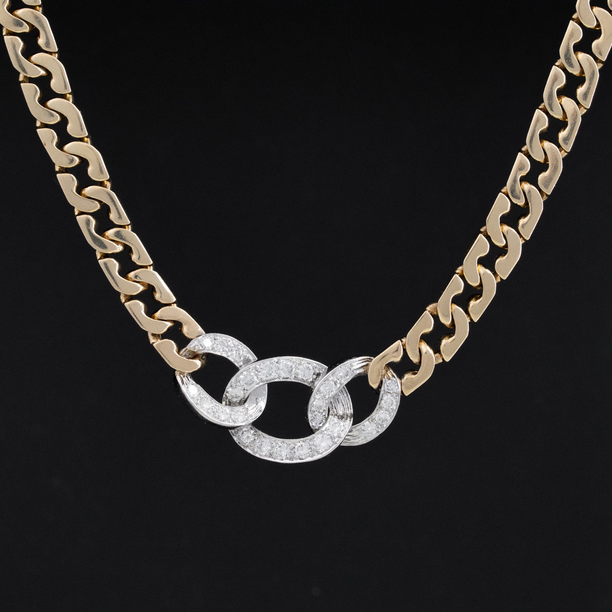 add a link diamond necklace