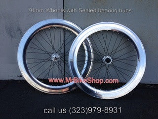 white bicycle rims