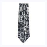 aboriginal-silk-ties-dancing-wombat-black-white