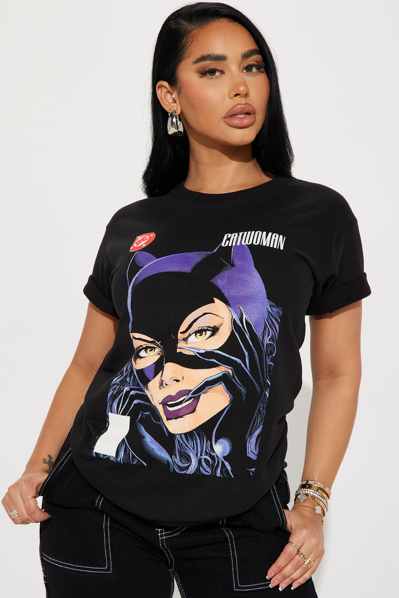 enkemand Havn Nat sted Catwoman Graphic Tee - Black | Fashion Nova, Screens Tops and Bottoms |  Fashion Nova