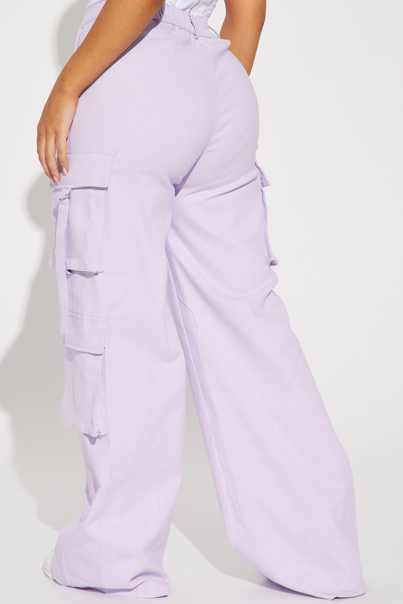 Michelle Wide Leg Cargo Pant - Lavender | Fashion Nova, Pants | Fashion Nova