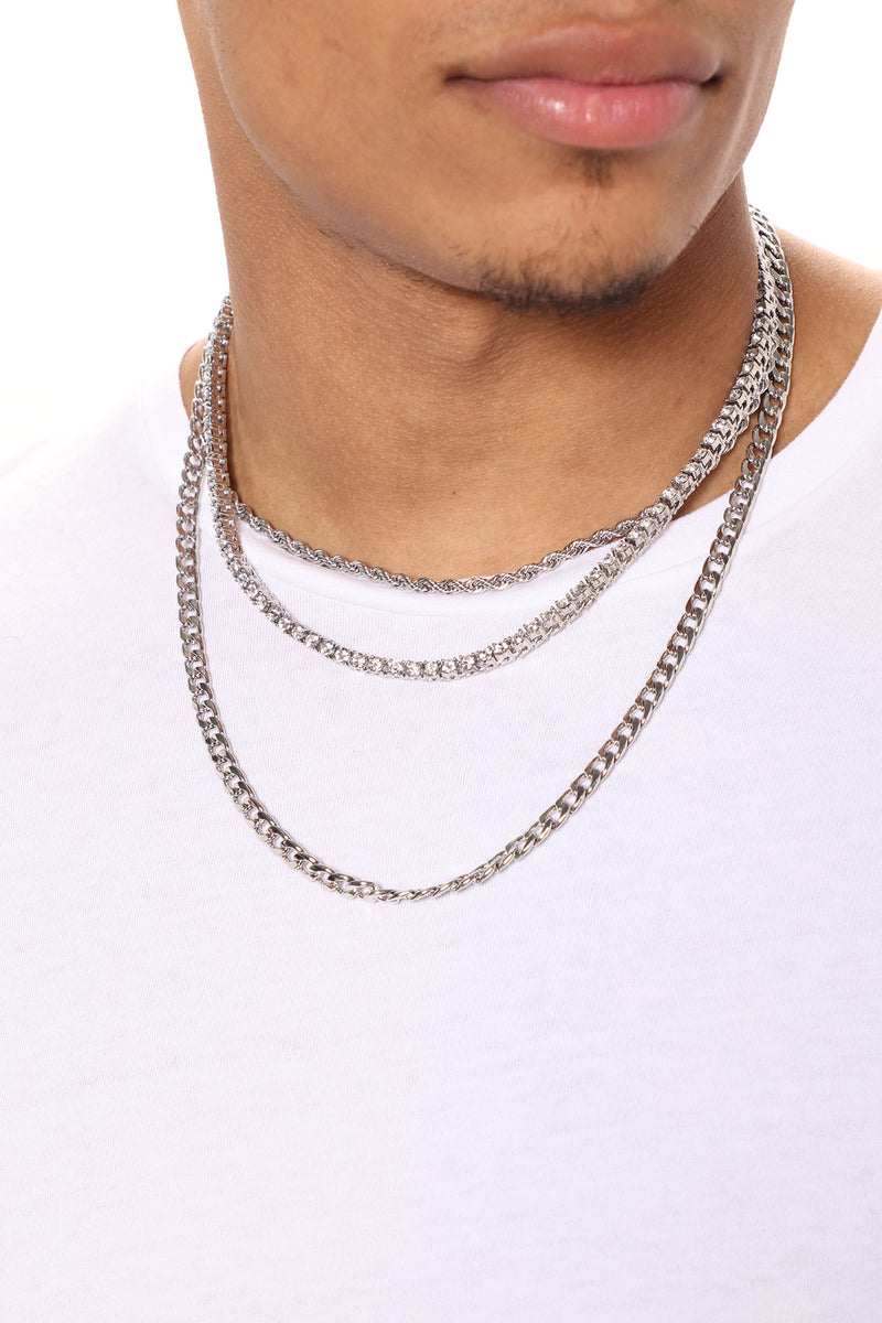 SOPHNET. 3WAY NECKLACE CHAIN