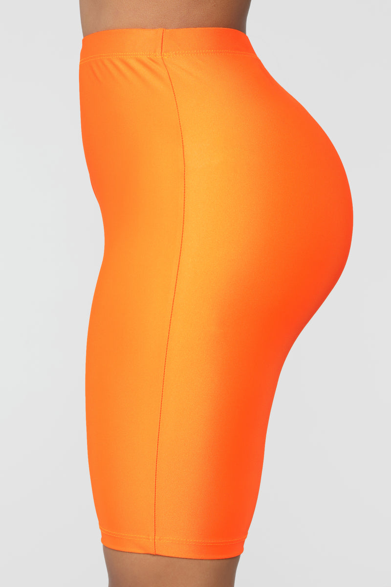 orange bike shorts womens
