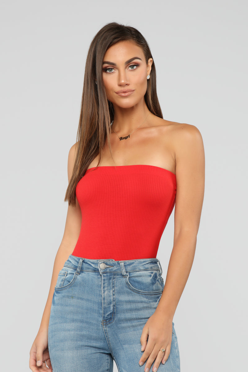 Hailey Ribbed Bodysuit Red Fashion Nova Basic Tops And Bodysuits Fashion Nova 9199