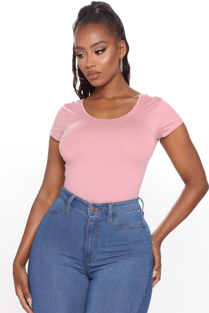 Sabela Basic Bodysuit Blush Fashion Nova Basic Tops And Bodysuits 5000