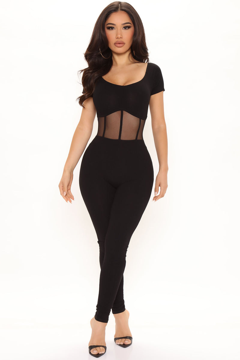 La Nights Sculpted Jumpsuit Black Fashion Nova Jumpsuits Fashion Nova 6291