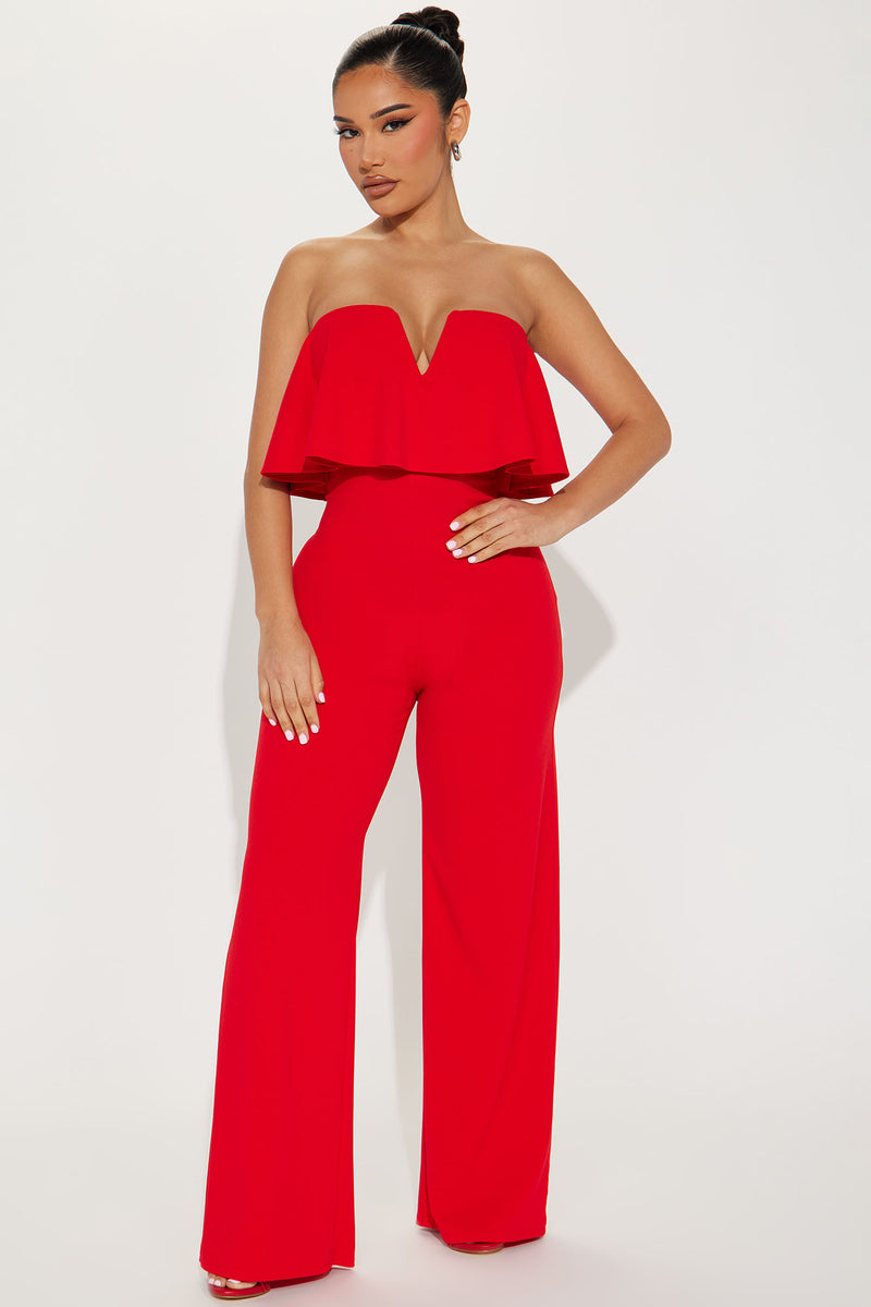 Hit The Town Jumpsuit Red Fashion Nova Jumpsuits Fashion Nova 4963