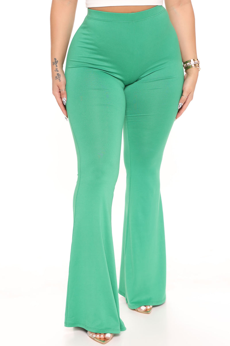 Curves All Year Flare Pant Kelly Green Fashion Nova Pants Fashion Nova 5982