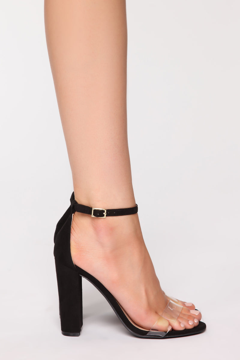 That Strap Heels Black, Shoes Fashion Nova
