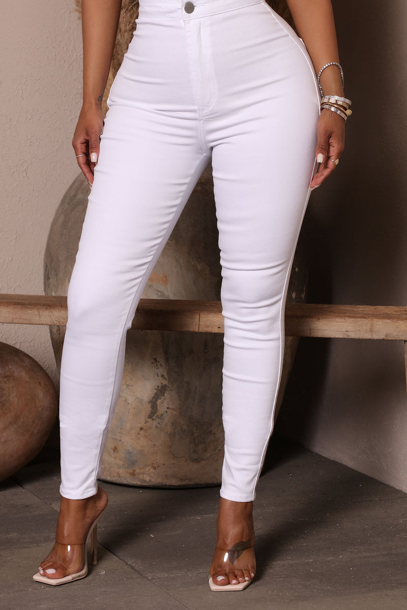 salut neutral Ekspression Luxe Ultra High Waist Skinny Jeans - White | Fashion Nova, Jeans | Fashion  Nova