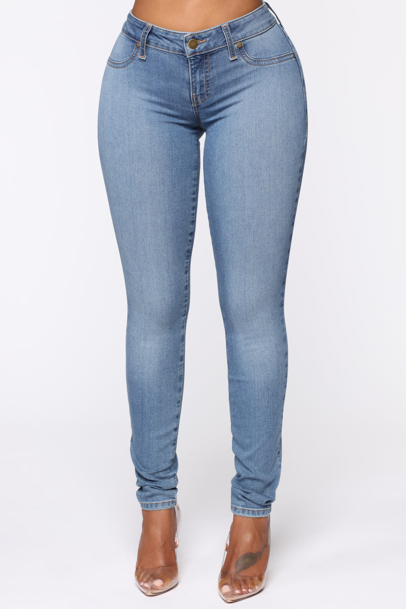 Flex Game Strong Low Rise Skinny Jeans Light Blue Wash Jeans