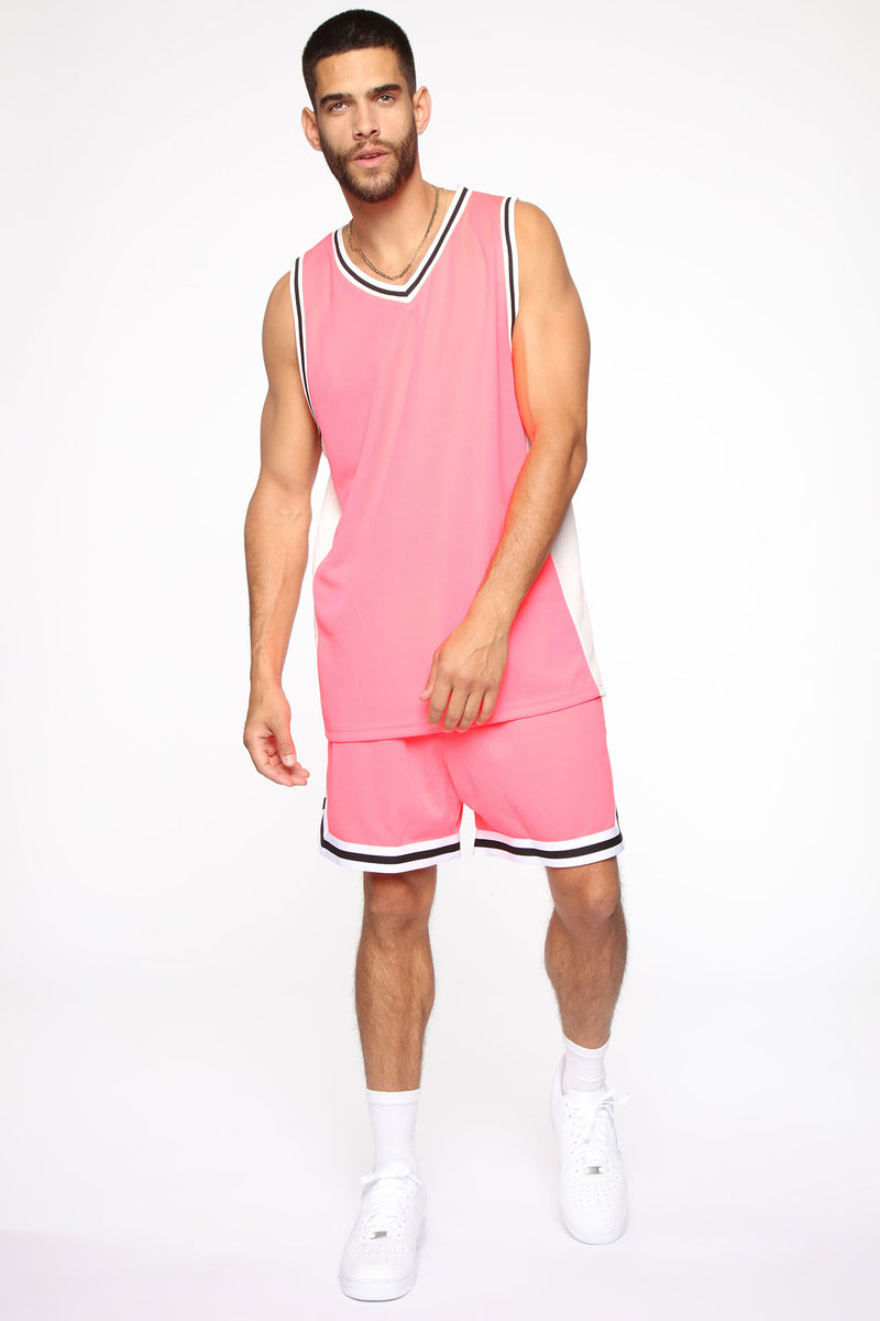 Sporting All The Right Moves Tank Top Neonpink Mens Tees Tanks Fashion Nova