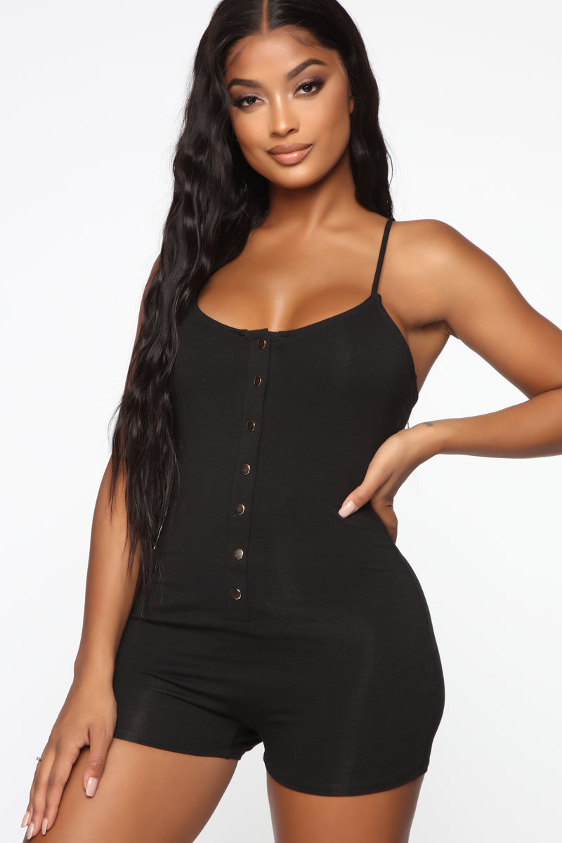 Feeling Flirty Romper Black Fashion Nova Rompers Fashion Nova 9887