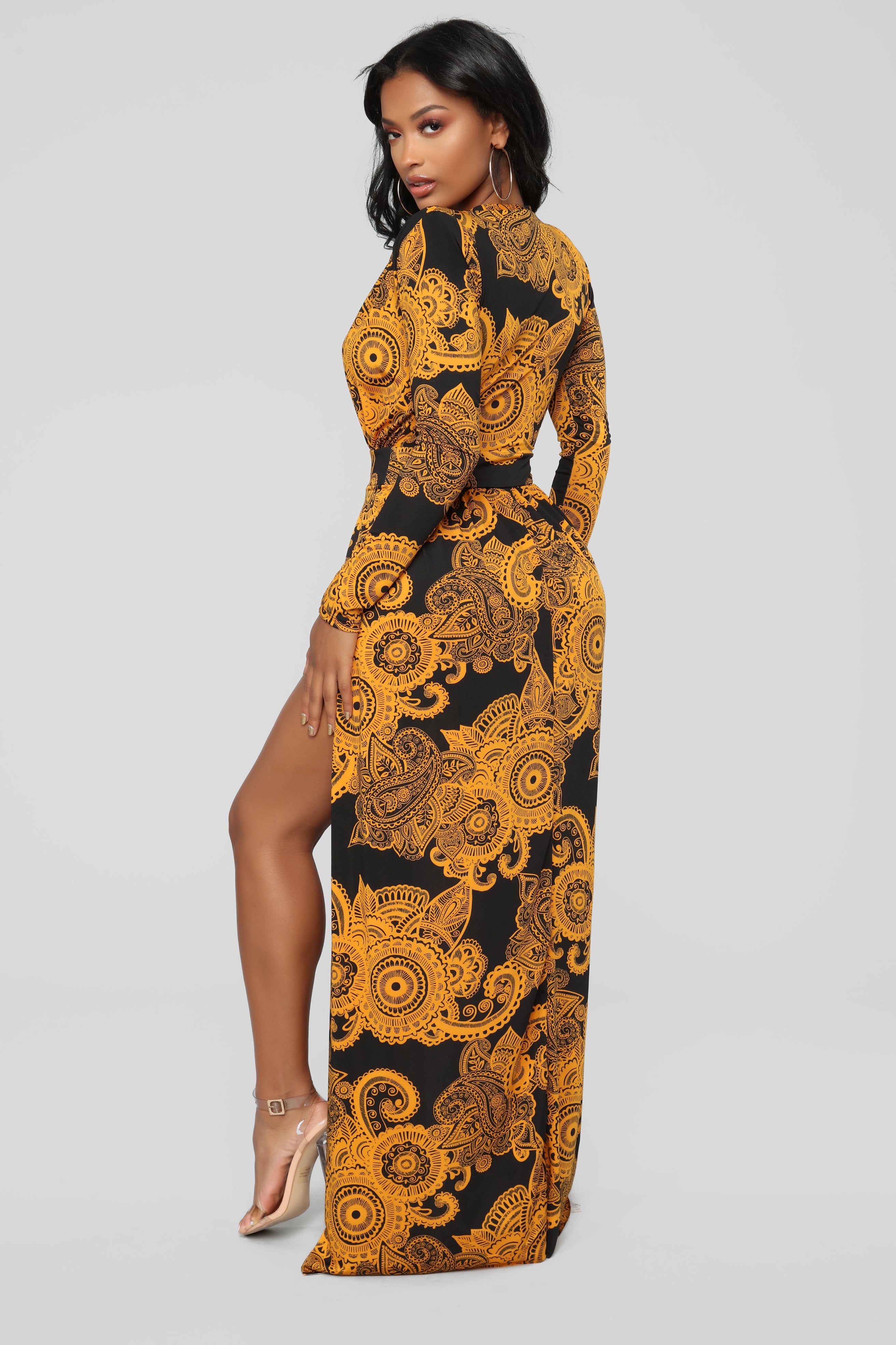 spending spree dress - black/mustard