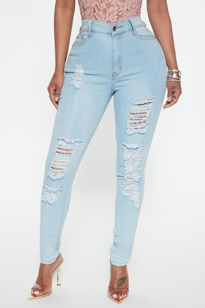 oorsprong Transparant Vernietigen Tempe Distressed Jeans - Light Wash | Fashion Nova, Jeans | Fashion Nova