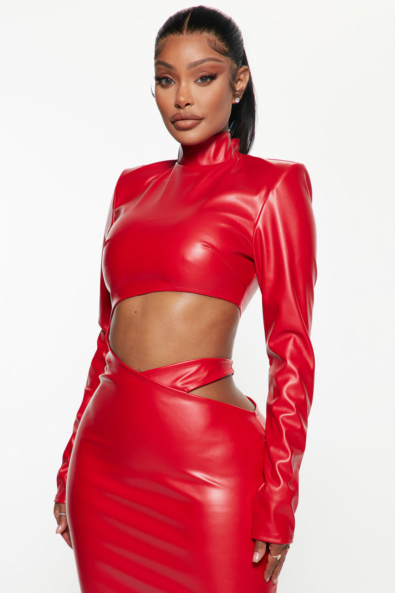 Major Faux Leather Dress Red Fashion Nova Dresses Fashion Nova 3242