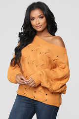 fashion nova Puttin’ Chills In Me Sweater – Mustard