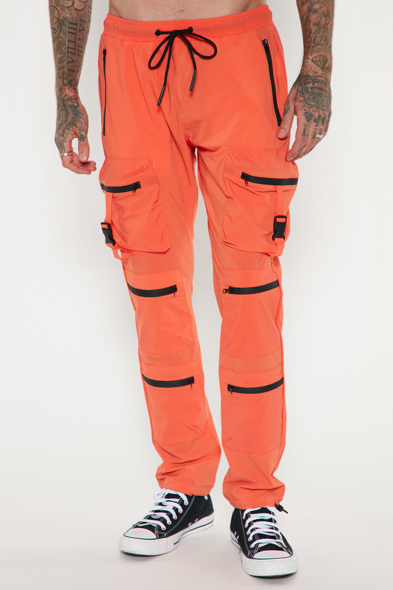 Tactical Nylon Cargo Pants - Orange