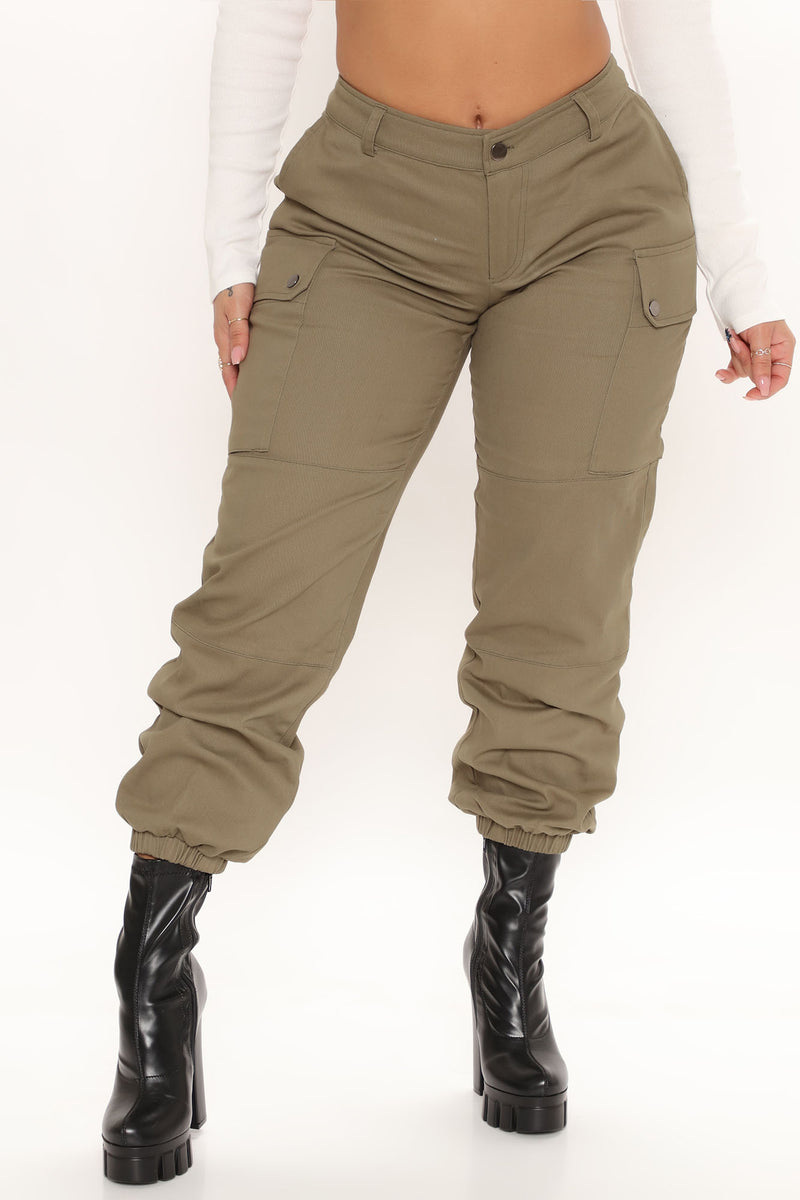 Wasting Time Super Low Rise Cargo Pants 27.5 - Olive | Fashion