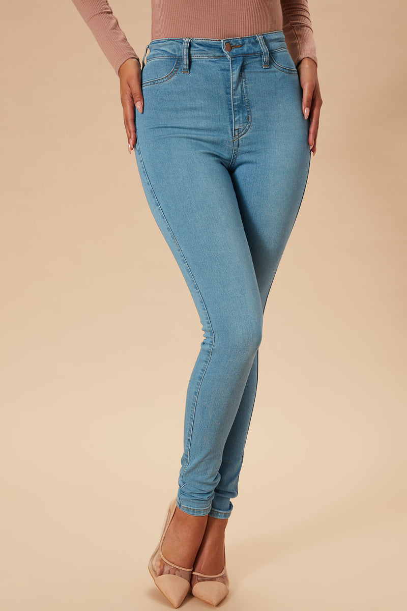 New Fashion Autumn Women Denim Skinny Pants High-Waist Blue Black Slim  Elastic Lady Jeans - China Jeans and Women Jeans price